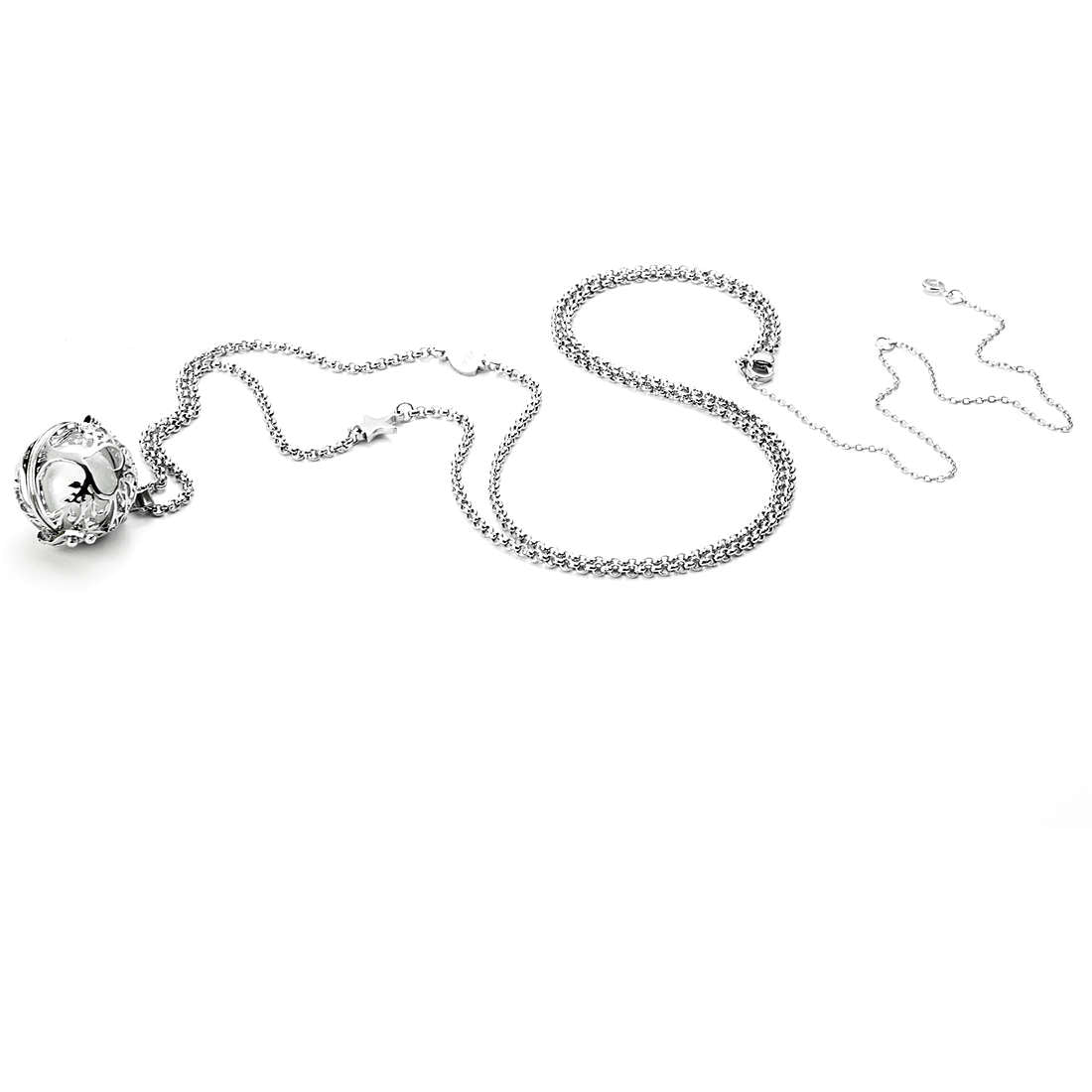 Collana Donna 4 Us Cesare Paciotti Acciaio Chiama Angeli Charm Stella 4UCL3196W