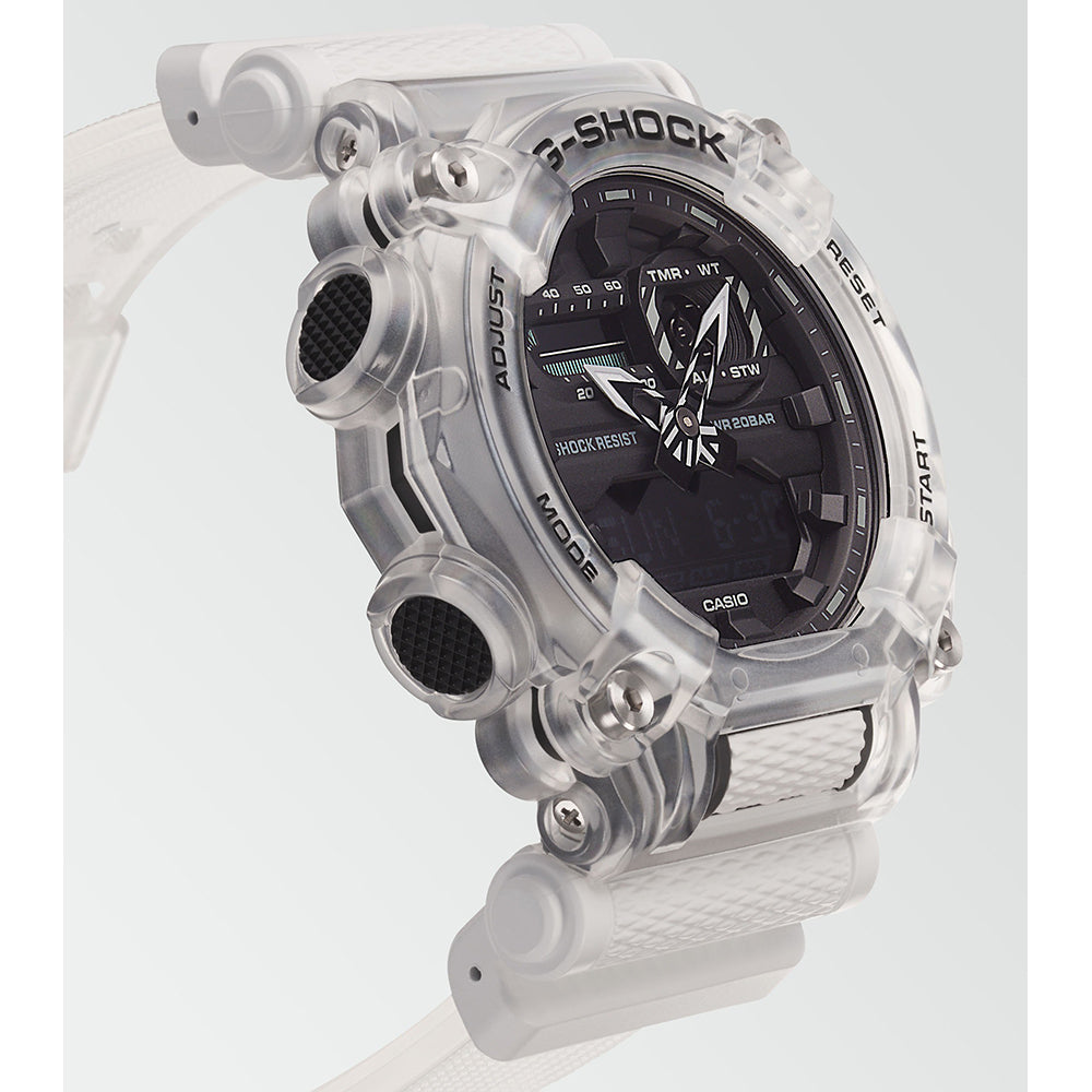 Orologio Uomo Casio G-SHOCK Skeleton Quarzo Nero Trasparente Analogico Digitale GA-900SKL-7AER