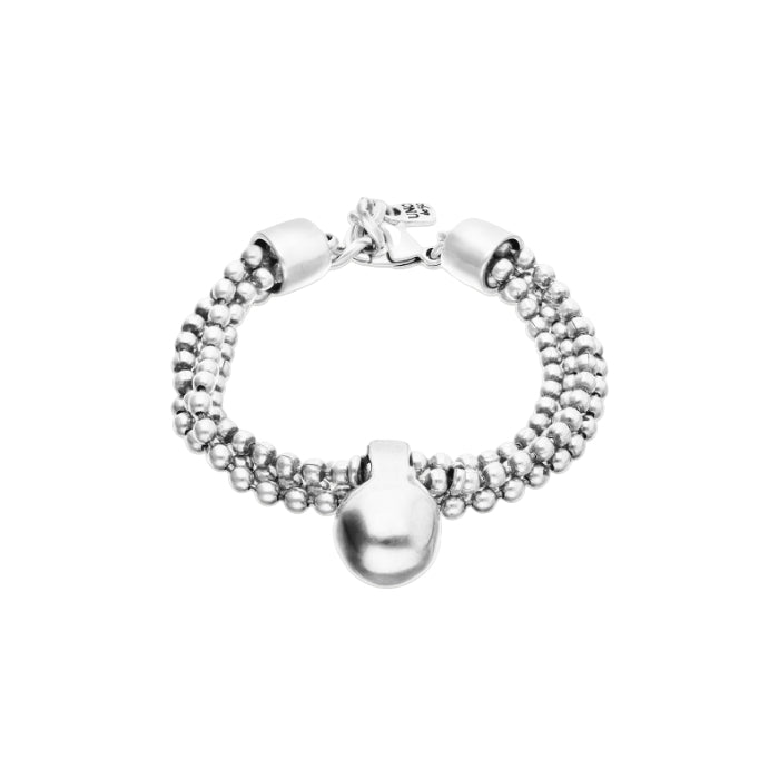 Bracciale Donna Uno De 50  Fili Sfera Grande Placcato Argento PUL2607MTL0000M
