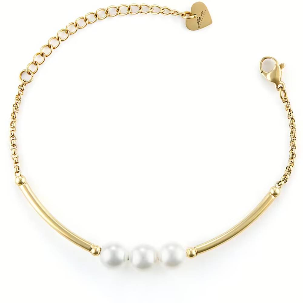 Bracciale semirigido Donna perle e acciaio dorato 4US cesare paciotti  4UBR6492W