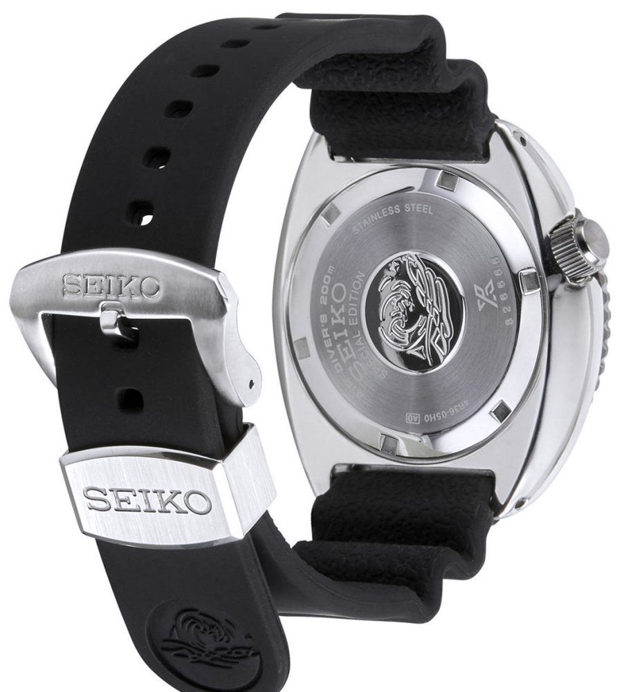 Orologio Uomo Seiko Prospex Turtle Nero Doppia Data Automatico Diver SRPE93K1