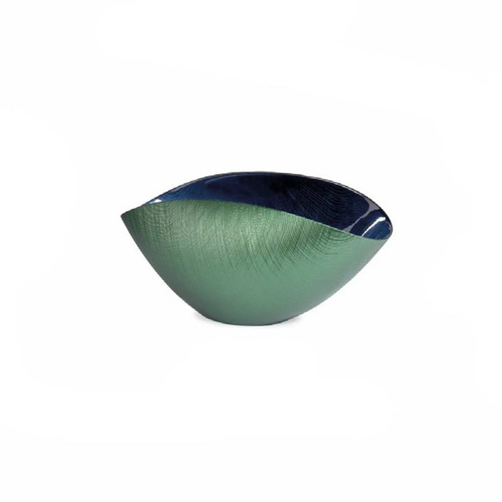 Coppa Cristallo Onlylux New Burano Verde Blu 28x18 cm OL03415
