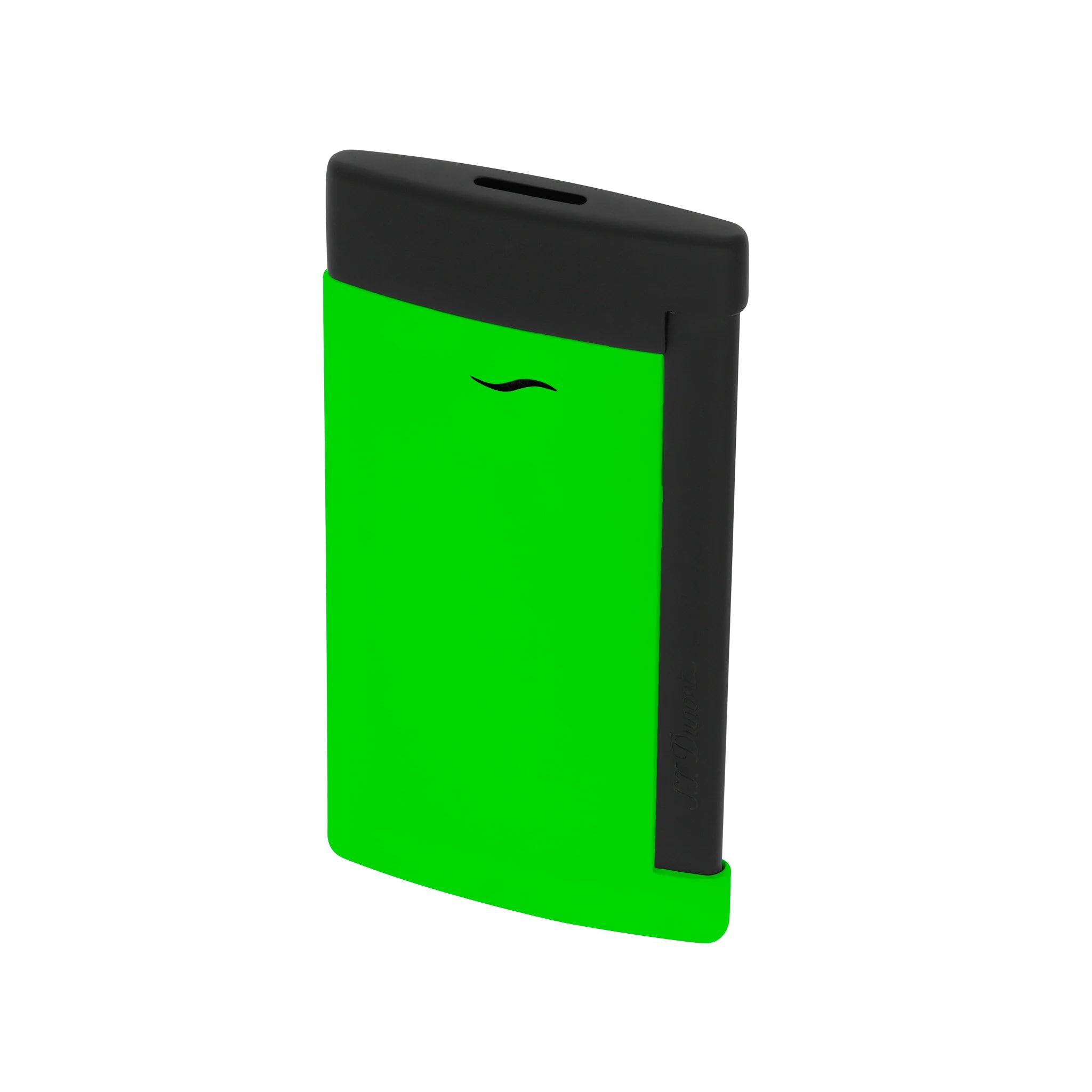 Accendino Uomo Dupont Acciaio Nero Slim Fluo Verde 027772