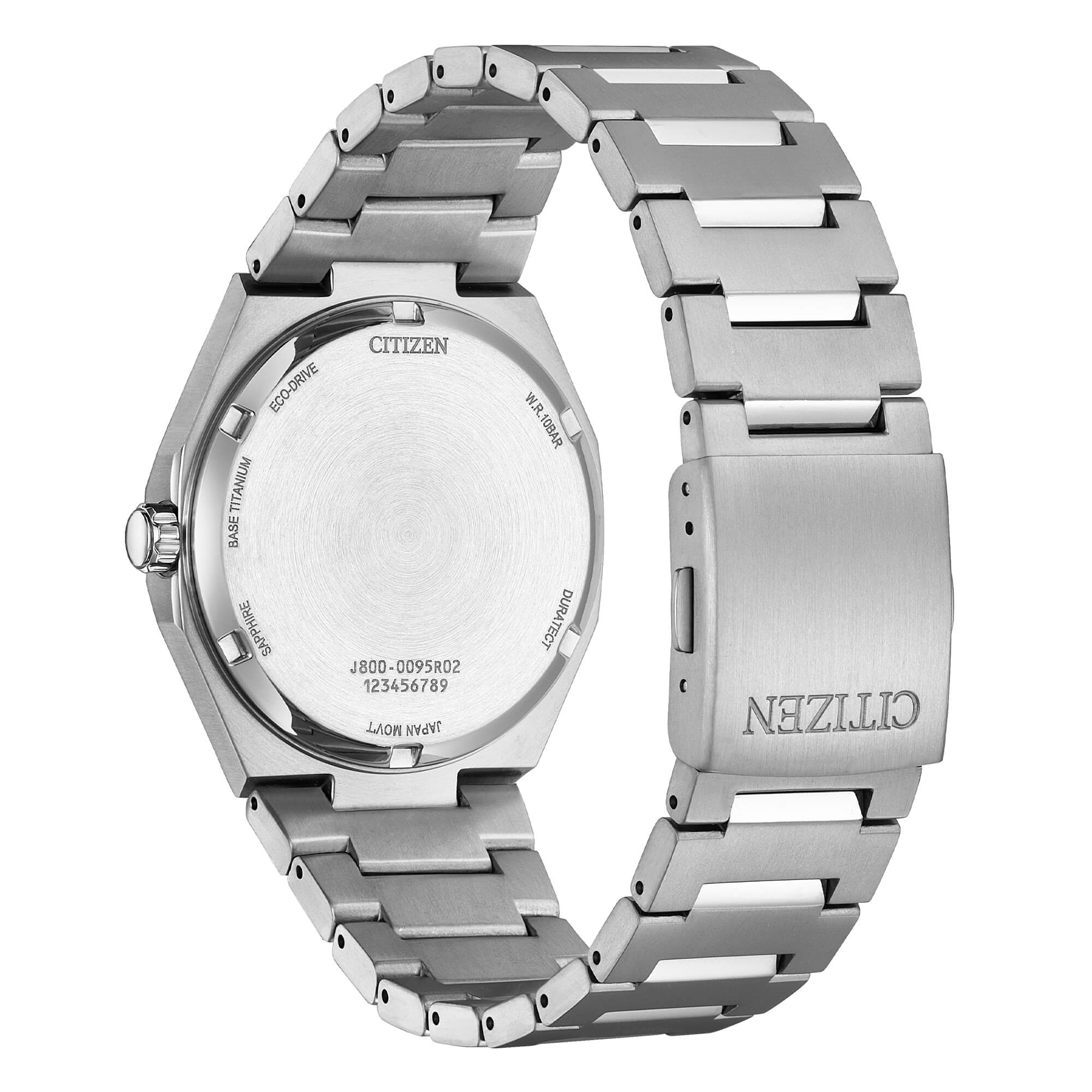 Orologio Uomo Citizen Eco-Drive Super Titanio Bianco Doppia Data AW0130-85A