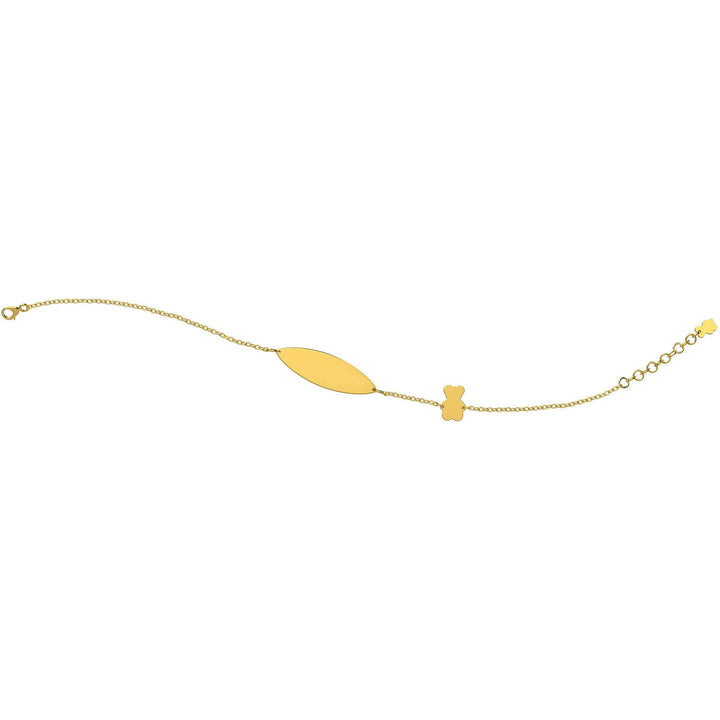 Bracciale Bambino Nanan Oro 9 KT Personalizzabile Orsetto NGLD0004