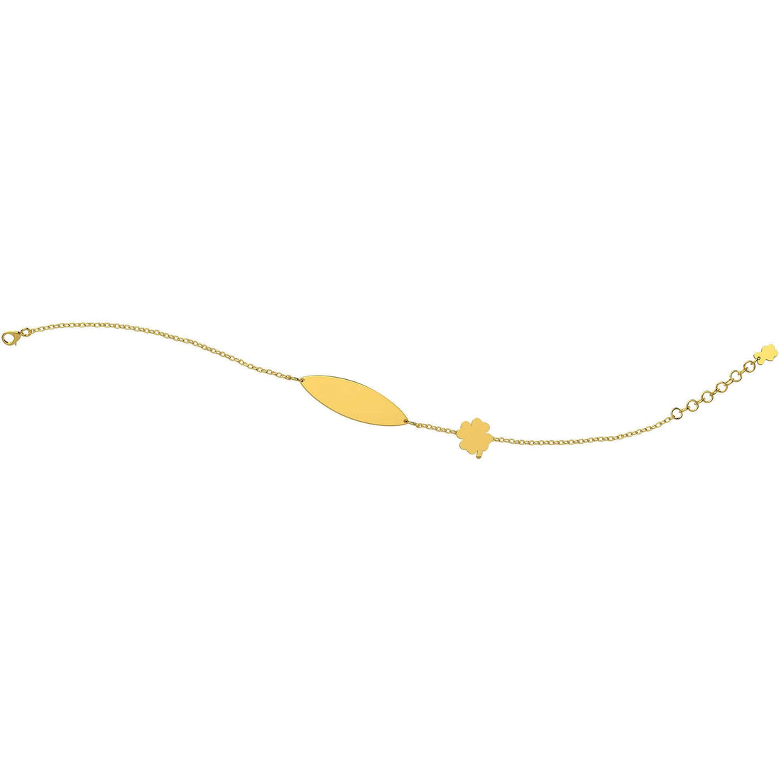 Bracciale Bambino Nanan Oro 9 KT Personalizzabile Quadrifoglio NGLD0007