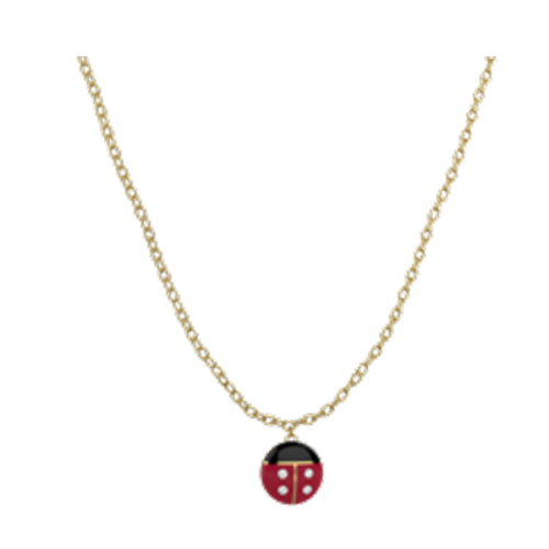 Collana bimbo Nanan oro 9Kt con ciondolo a forma di coccinella NGLD0077
