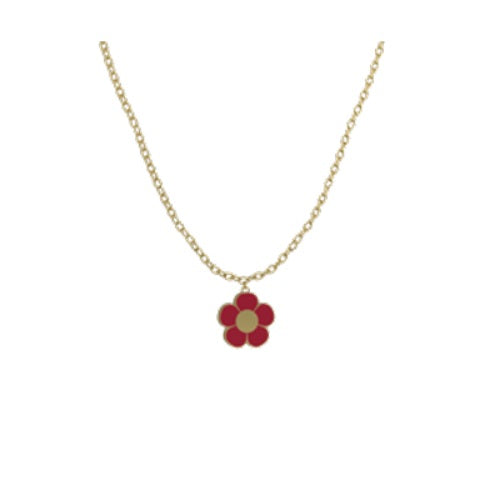 Collana bimbo Nanan oro 9Kt con ciondolo a fiore NGLD0080