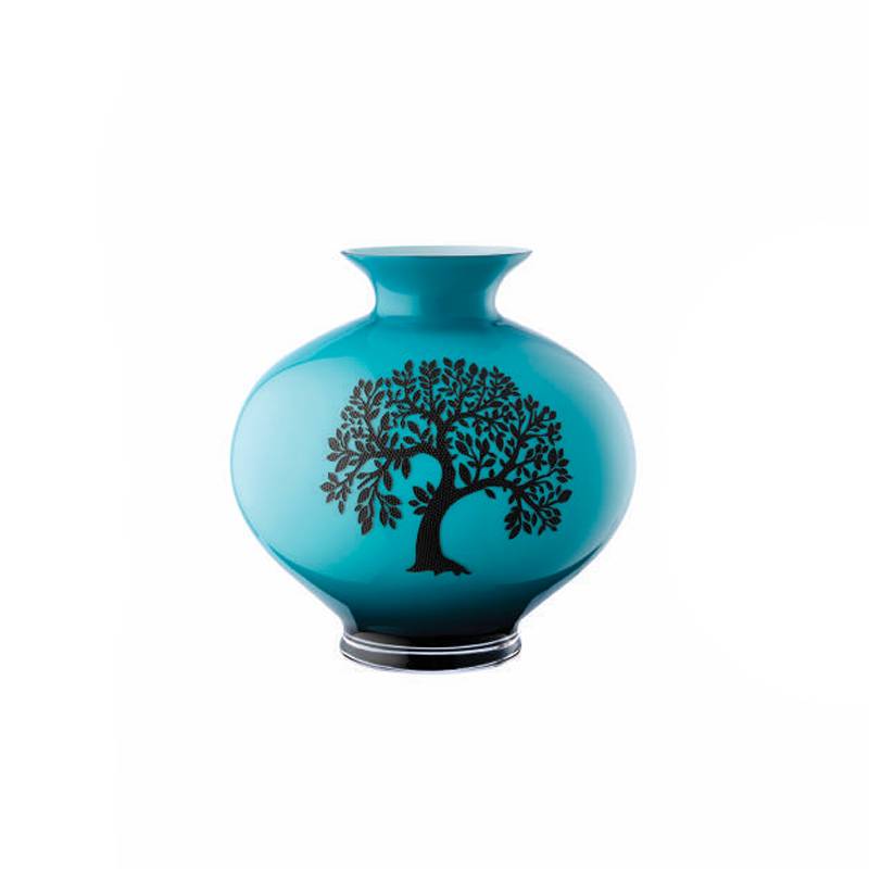 Vaso Onlylux Vetro Garden 30 cm Baltic Green Albero Della Vita OL03111