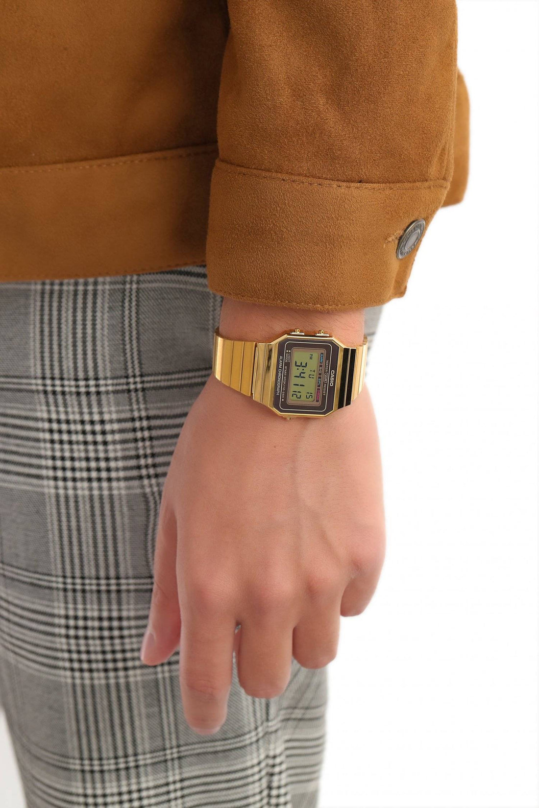 Orologio Uomo Acciaio Dorato Casio Vintage Quarzo Cronografo A700-WG-9ADF