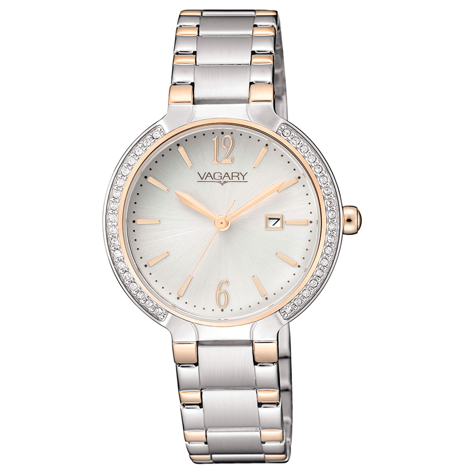 Orologio Donna Vagary Acciaio Bicolore Quarzo Data Zirconi IU3-096-11