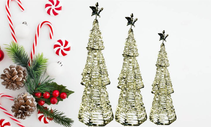Albero Decostar Oro Led Altezza 122 cm 824599