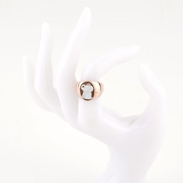 Anello Donna Cameo Italiano Argento 925 Rosè Elefantino A51BR-R