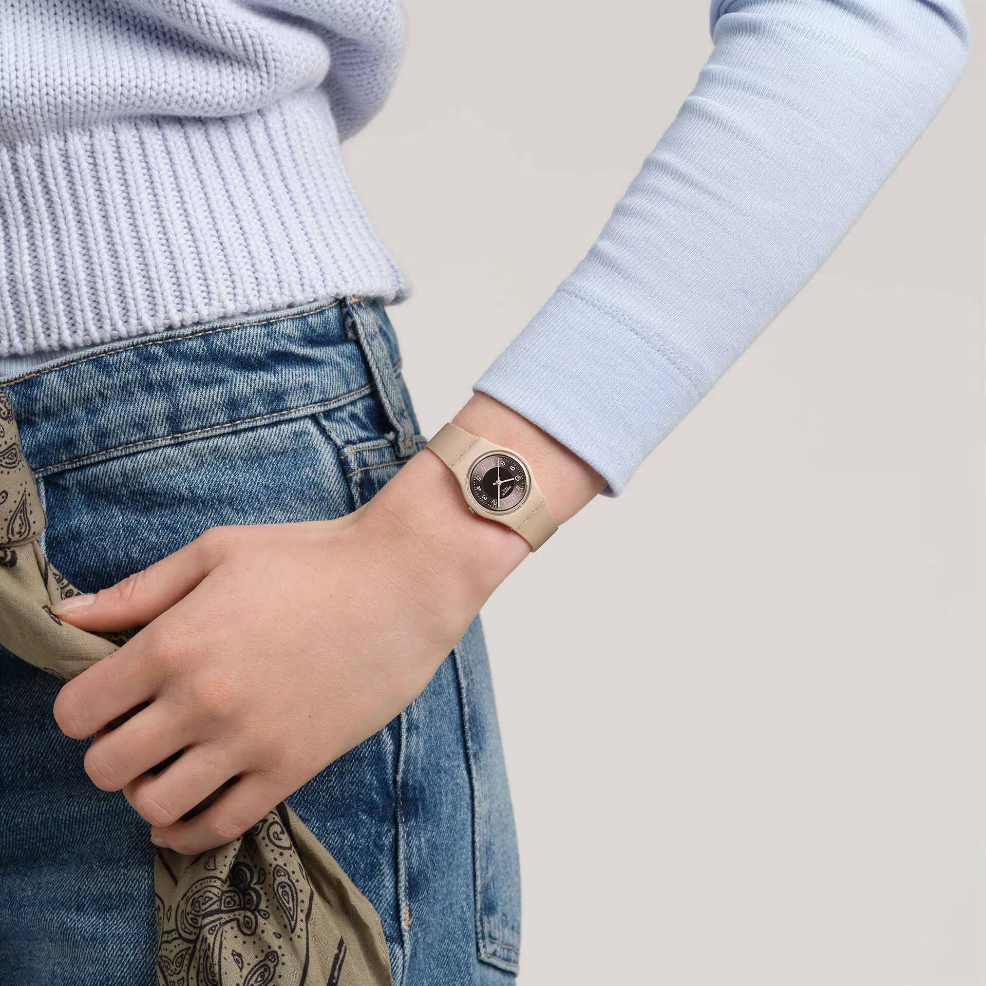Orologio Donna Bambino Swatch ESPRESSO CHARM Marrone LT104