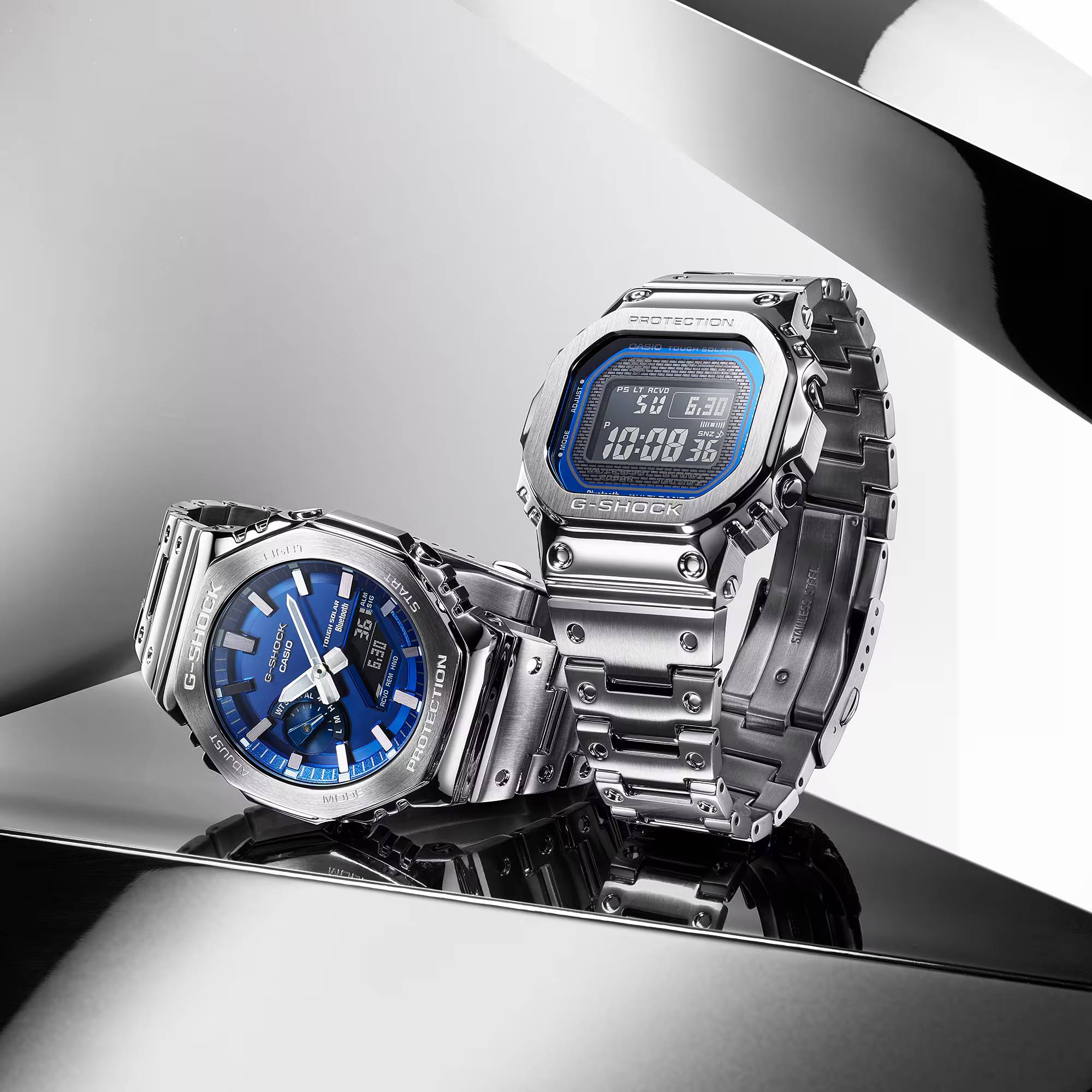 Orologio Uomo Casio Blu Carica Solare Analogico Digitale GM-B2100AD-2AER