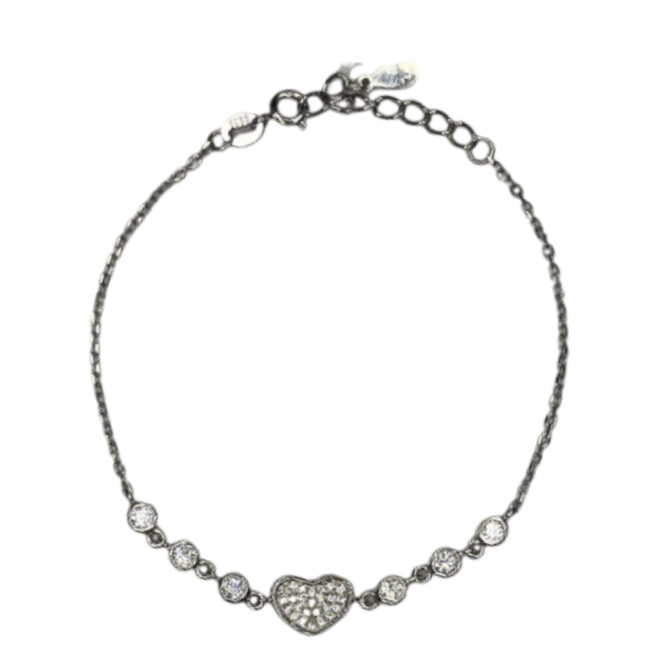 Bracciale Donna Re Mida Argento Cuore Zirconi BR-Djv-24