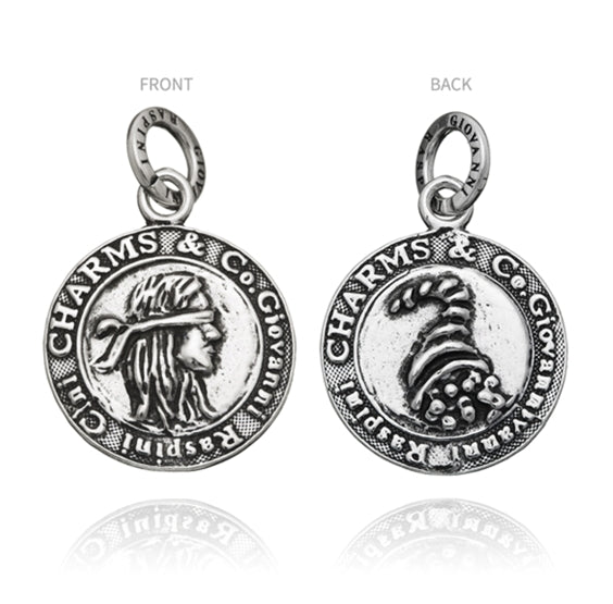 Charm Unisex Giovanni Raspini Argento 925 Dea Bendata Realizzato A Mano 06898