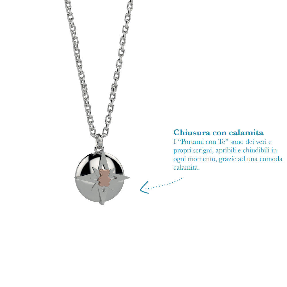 Collana Uomo Nanan Portami Con Te Argento 925 Rosa Dei Venti PNAN0013