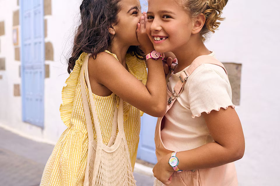 Orologio Bambina Swatch Flik Flak Liquid Rainbow Multicolore ZFPNP152