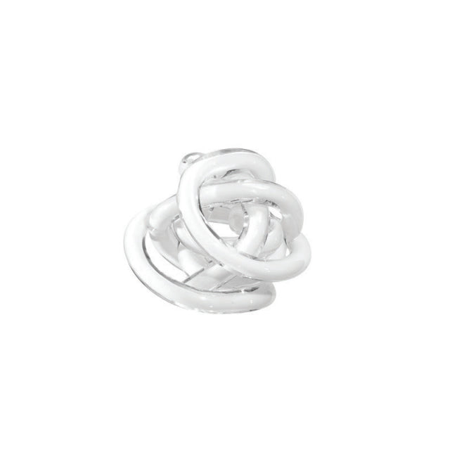 Scultura Cristallo Onlylux Nodo Dell'Amore Bianco 8 cm OL01641