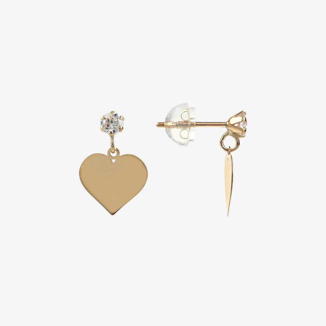 Orecchini Donna Bambina Milor Gold 9 KT Cuore Punto Luce WSGD90477.YG