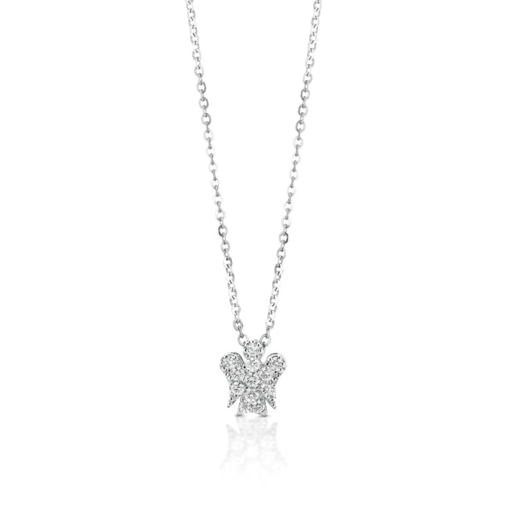 Collana Donna Roberto Giannotti Oro Bianco 9 KT Diamanti Angelo LUX100