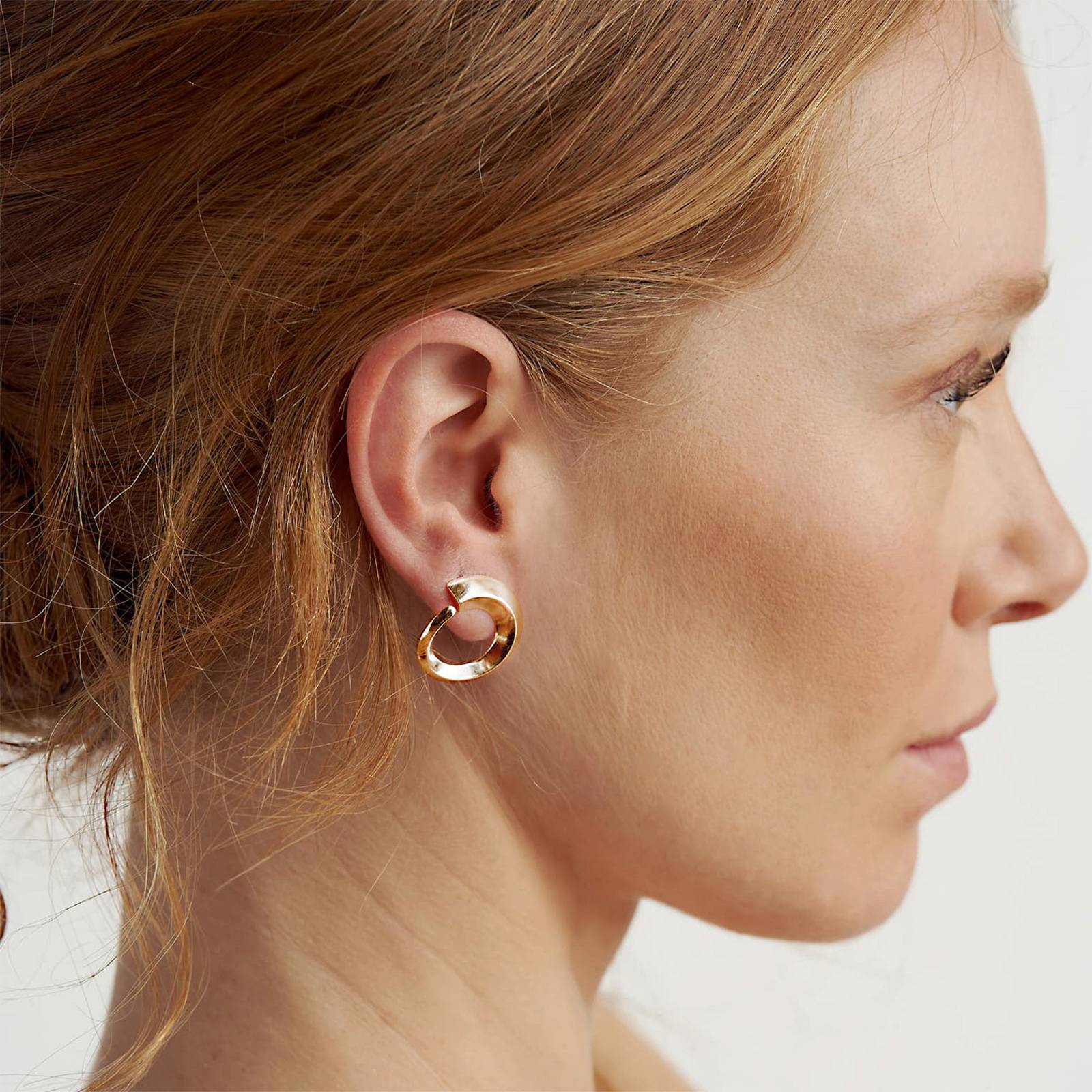 Orecchini Donna Unoaerre Bronzo Dorato Lastra Cerchio Lucido 540189