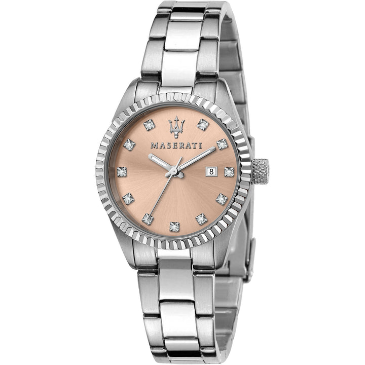 Orologio Donna Maserati Acciaio Rosa Zirconi Quarzo Solo Tempo Data R8853100509