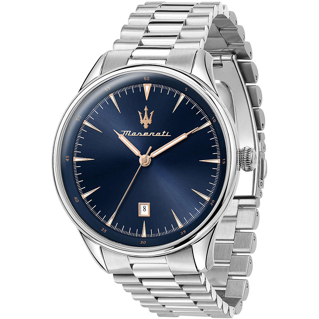 Orologio Uomo Maserati Solo Tempo Acciaio Vetro Minerale Quadrante Blu R8853146002