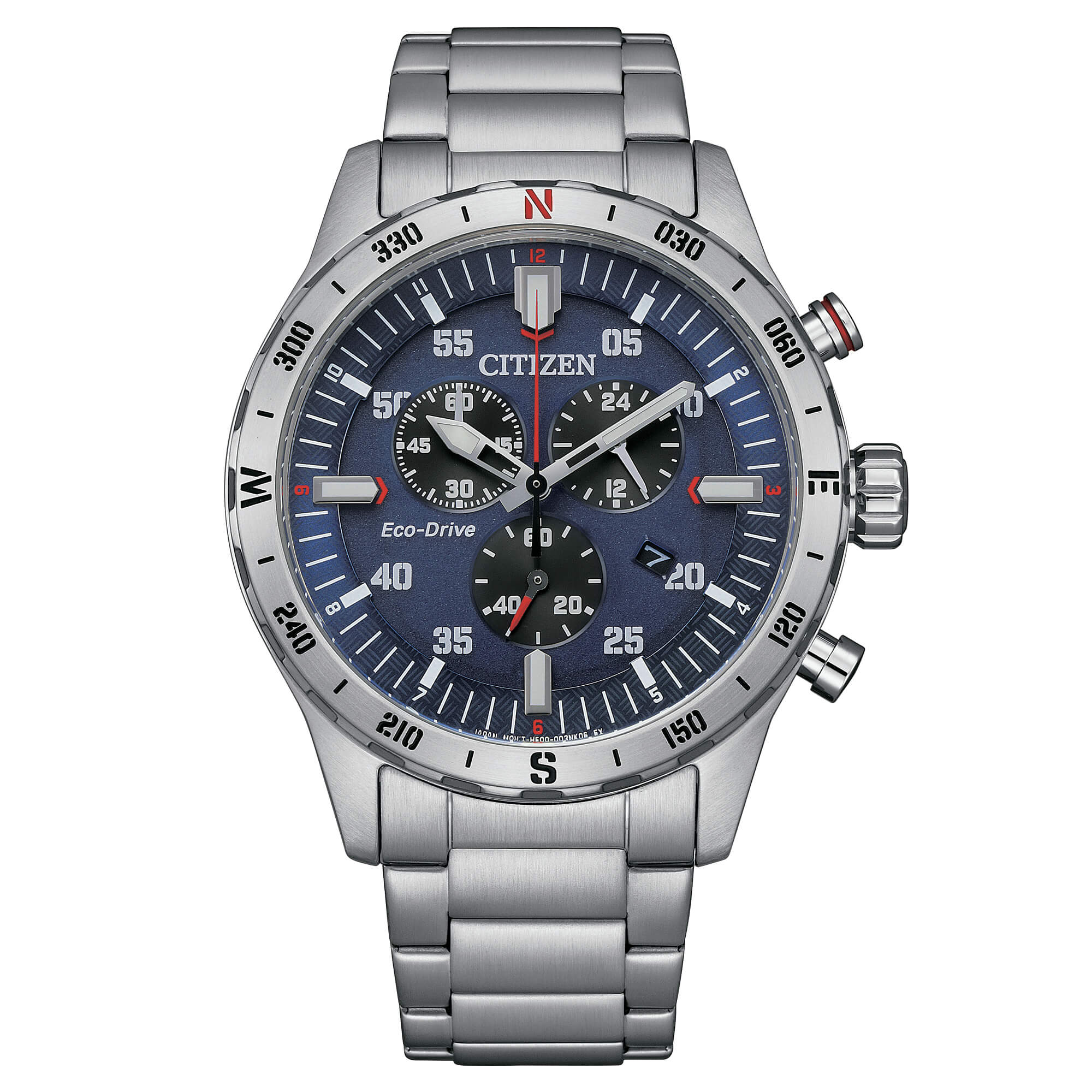 Orologio Uomo Citizen Eco Drive Cronografo Outdoor OF Acciaio Blu AT2520-89L