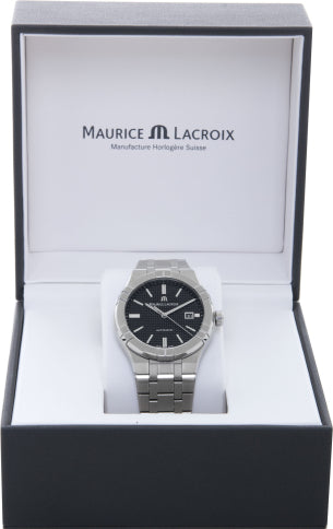 Orologio Uomo Maurice Lacroix Aikon Data Automatico Nero AI6008-SS002-330-1