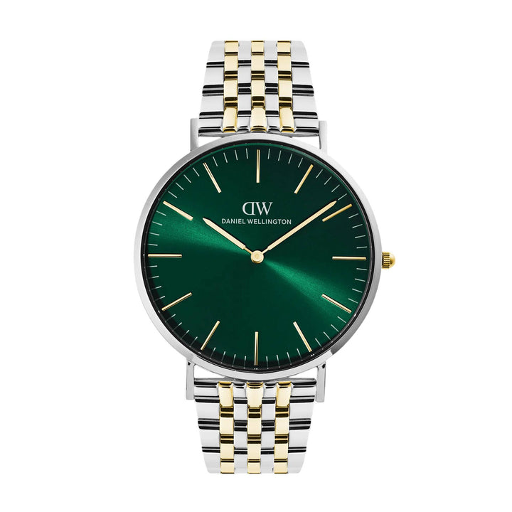 Orologio Uomo Daniel Wellington Classic Link Bicolore Verde DW00101009