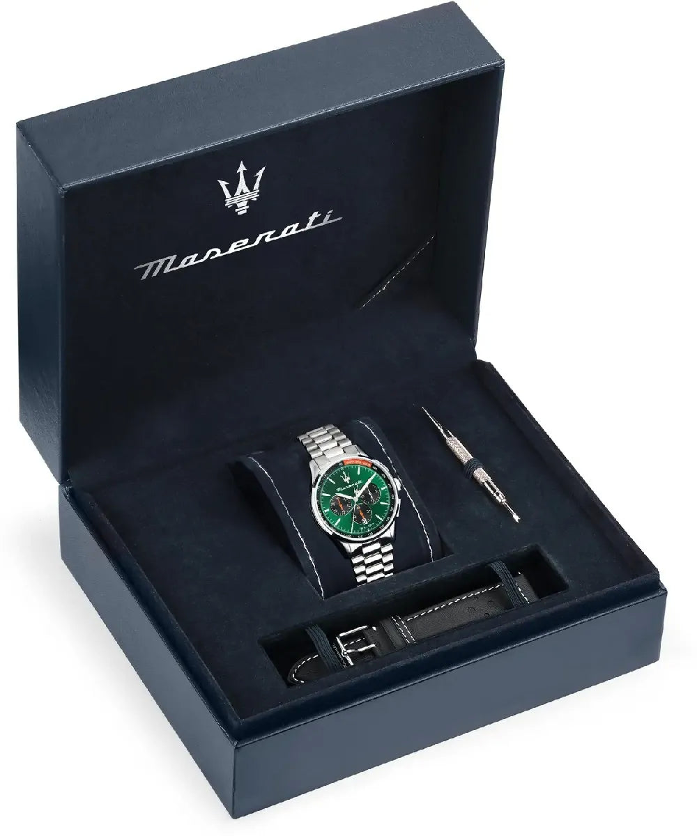 Orologio Uomo Maserati Acciaio  box con cinturino Maglia President Cronografo Data R8873624002