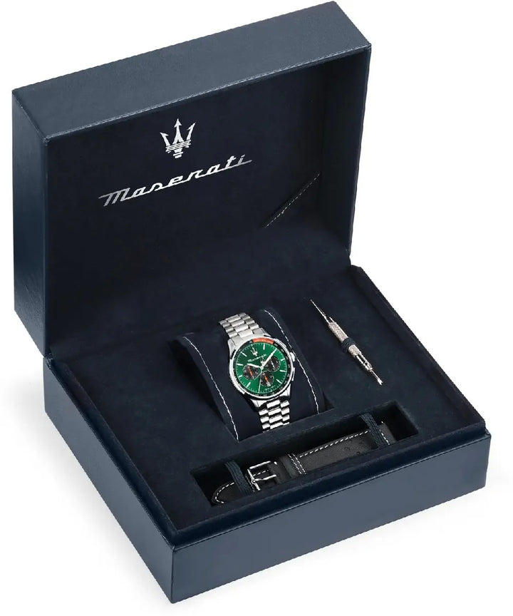 Orologio Uomo Maserati Acciaio  box con cinturino Maglia President Cronografo Data R8873624002