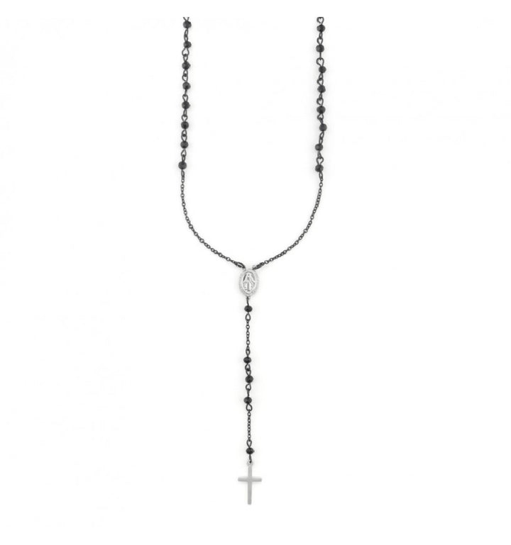 Collana Uomo 4US Cesare Paciotti Rosario Acciaio nero 4UCL7354