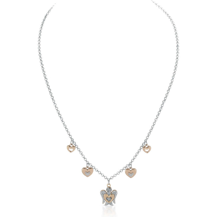Collana Donna Argento 925 Roberto Giannotti Angeli bicolore Zirconi Bianco Rosè