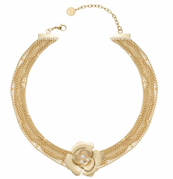 Collana Donna Liu Jo Acciaio Gold Multifili Fiore LJ3083