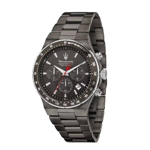 Orologio Uomo Maserati Sfida Acciaio Nero Cronografo Data Quarzo R8873640027