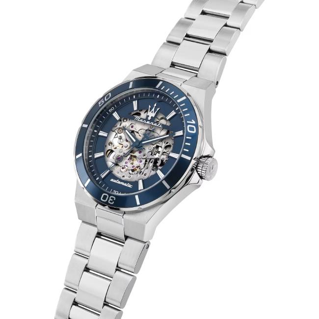 Orologio Uomo Maserati Sfida Acciaio Blu Automatico R8823140019