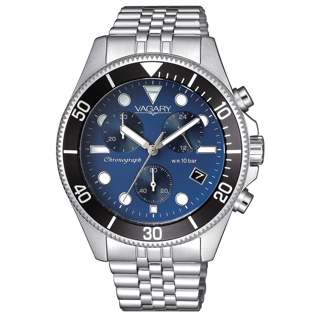 Orologio uomo Cronografo Vagary By Citizen Acqua cinturino jubilee VS1-019-71
