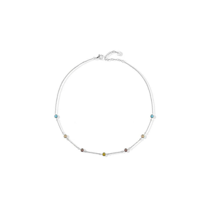 Collana Donna Liu Jo Acciaio Catena pietre Gocce Colorate LJ2863
