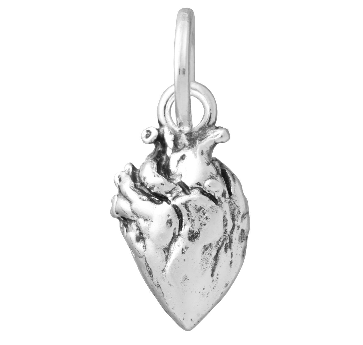 Charm Donna Giovanni Raspini Argento 925 Cuore anatomico Realizzato A Mano 11837