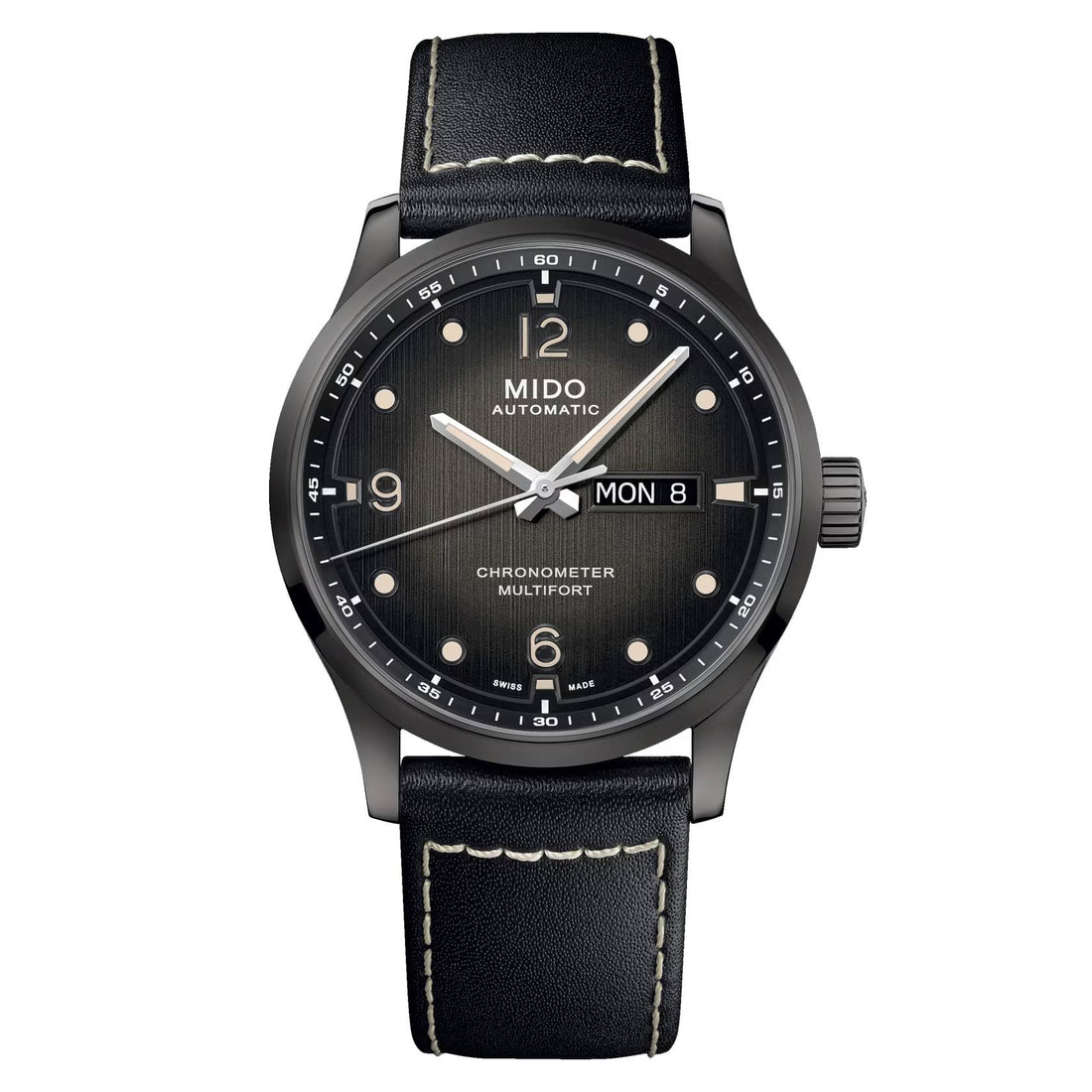 Orologio Uomo Mido Automatico Multifort Cronometro Total Black M0384313605700