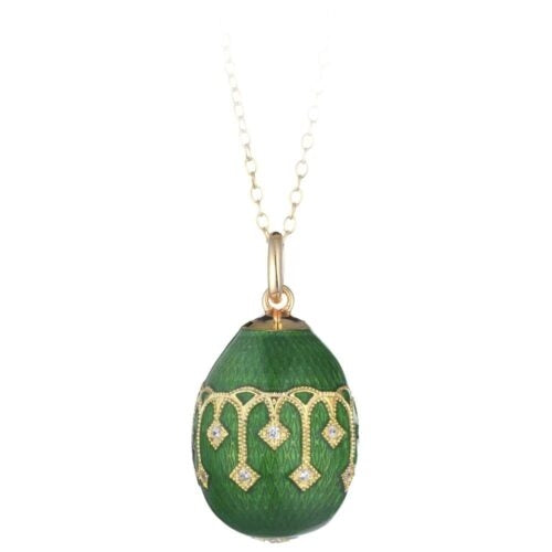Collana Tatiana Fabergé in Argento e Smalto con Zirconi – Peter Carl – F015GR