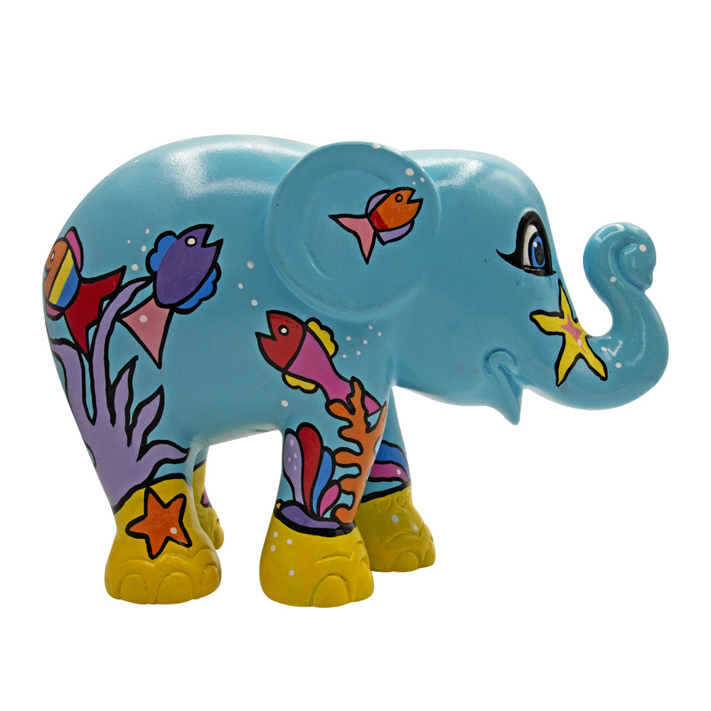 Elephant Parade Scultura Elefante SNORKELING 10cm Resina Dipinto A Mano 8858831265318