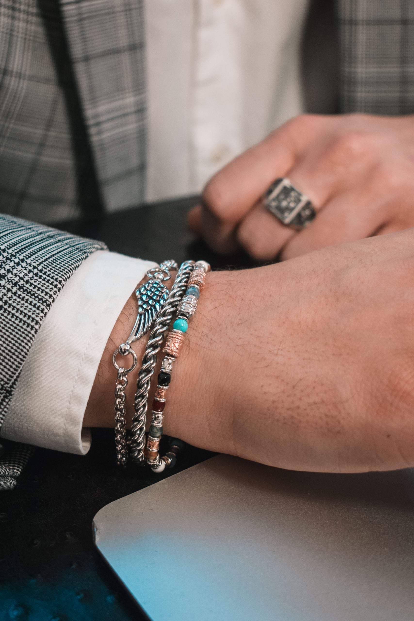 Bracciale Uomo Maria Cristina Sterling Argento 925 Intreccio Brunito G3513