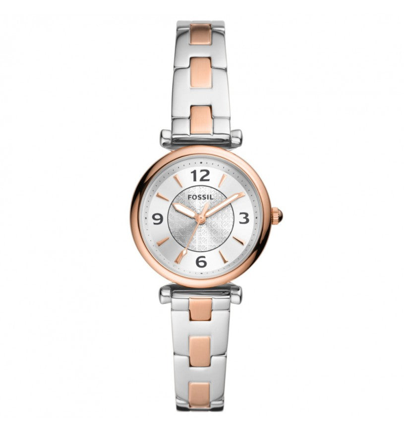 Orologio Donna Fossil Acciaio Bicolore Carlie Quarzo Solo Tempo ES5201
