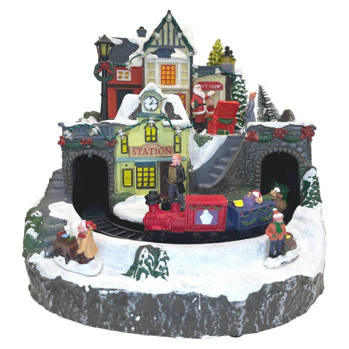 Paesaggio Di Natale Luville Con Treno 1163363