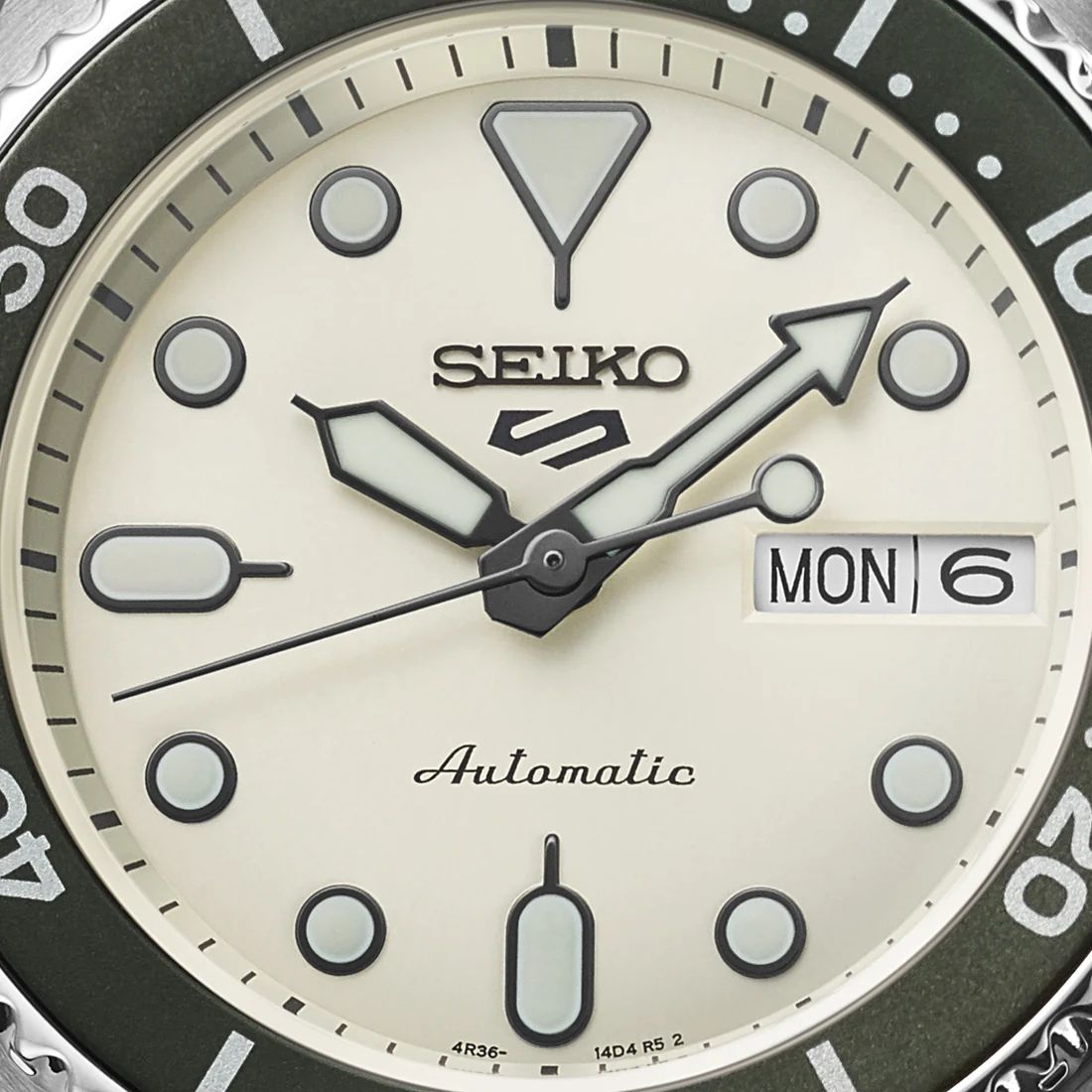 Orologio Uomo Seiko 5 Automatico 38 mm Acciaio Quadrante Crema SRPK31K1