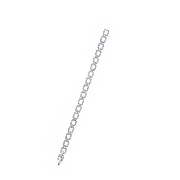 Bracciale Donna Ottaviani Tennis Zirconi Bianchi Maglia Aperta 501123B